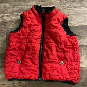 Carters, toddler boy zip up, red vest. Size 24m.